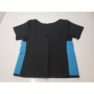 Sauna Vest Womens Top Shapewear Trainer Neoprene Sweat Workout Black Size 4XL